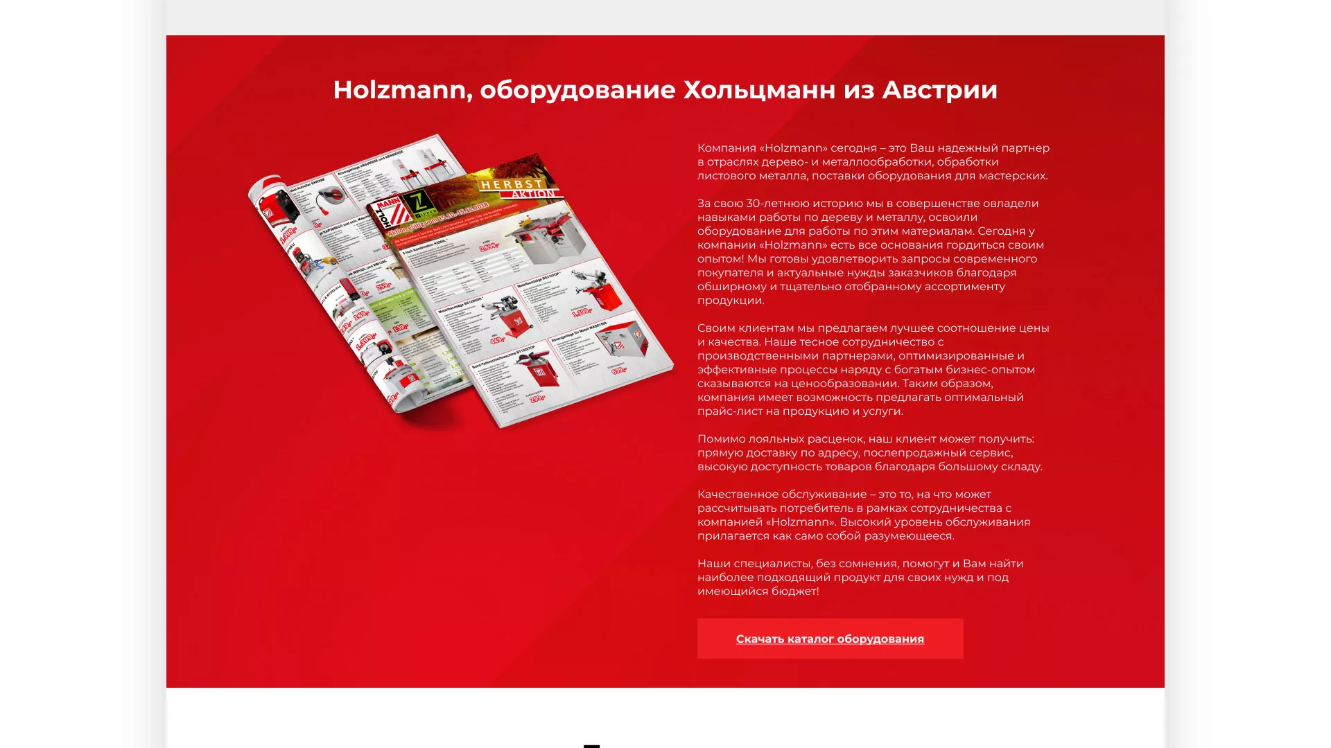 Создание сайта компании «HOLZMANN Maschinen GmbH» в Николаевске